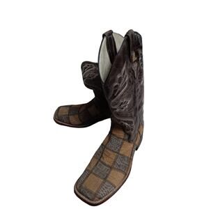 Ferrini Men Patchwork Boots Size 11.5